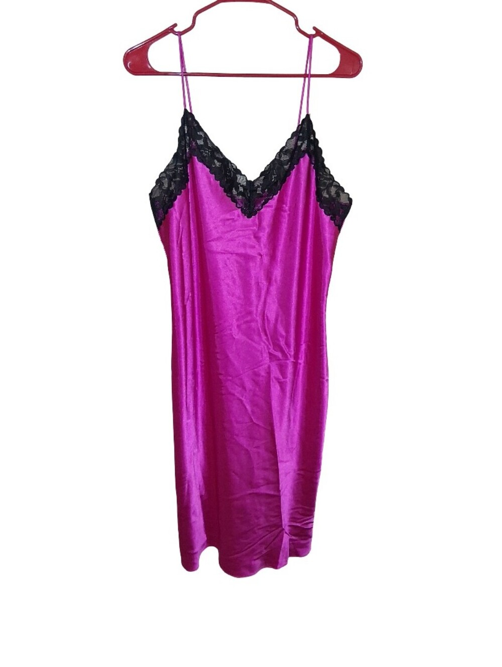Clothes: Lilac & London Hot Pink Satin Nightgown NWOT (large)
